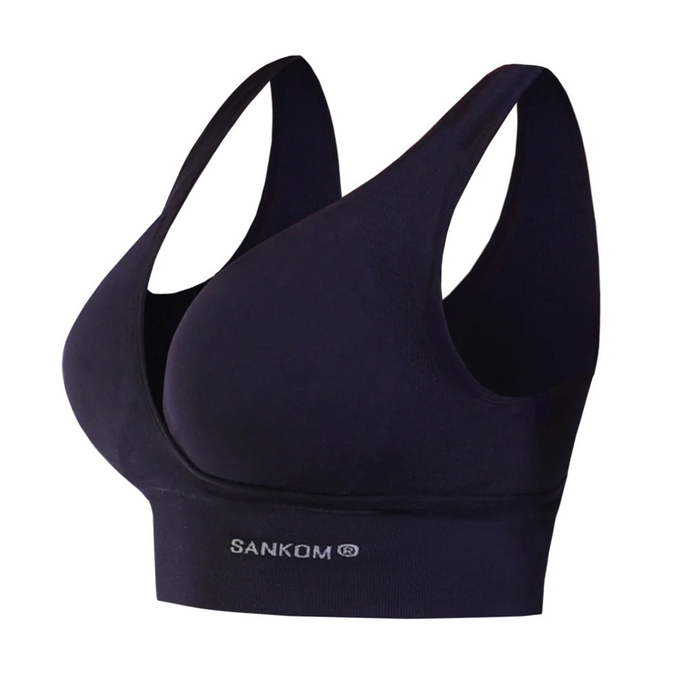 حمالة صدر من القطن العضوي الحاصل على براءة اختراع باللون الأسود من سانكوم | صيدلية.كوم.