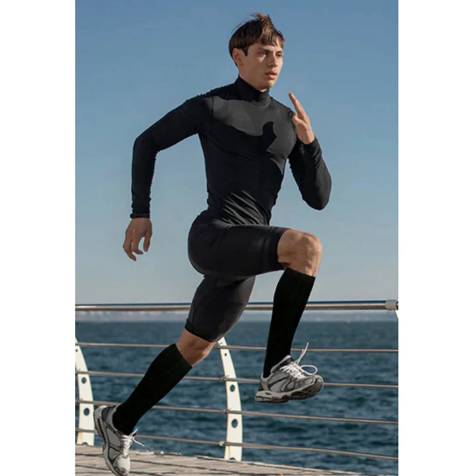 جوارب الضغط النشطة الحاصلة على براءة اختراع باللون الاسود من سانكوم | صيدلية.كوم.