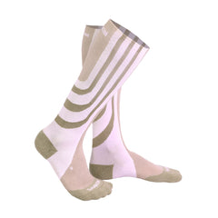 جوارب الضغط النشطة الحاصلة على براءة اختراع باللون الابيض والبيج من سانكوم | صيدلية.كوم.