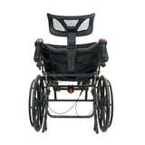 كرسي تنقل المونيوم خفيف الوزن مع ظهر متحرك وساند للرأس وكفرات خلفية كبيرة | صيدلية.كوم.