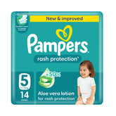 Pampers Rash Protection Taped Diapers Size 5 Pack 14 Count
