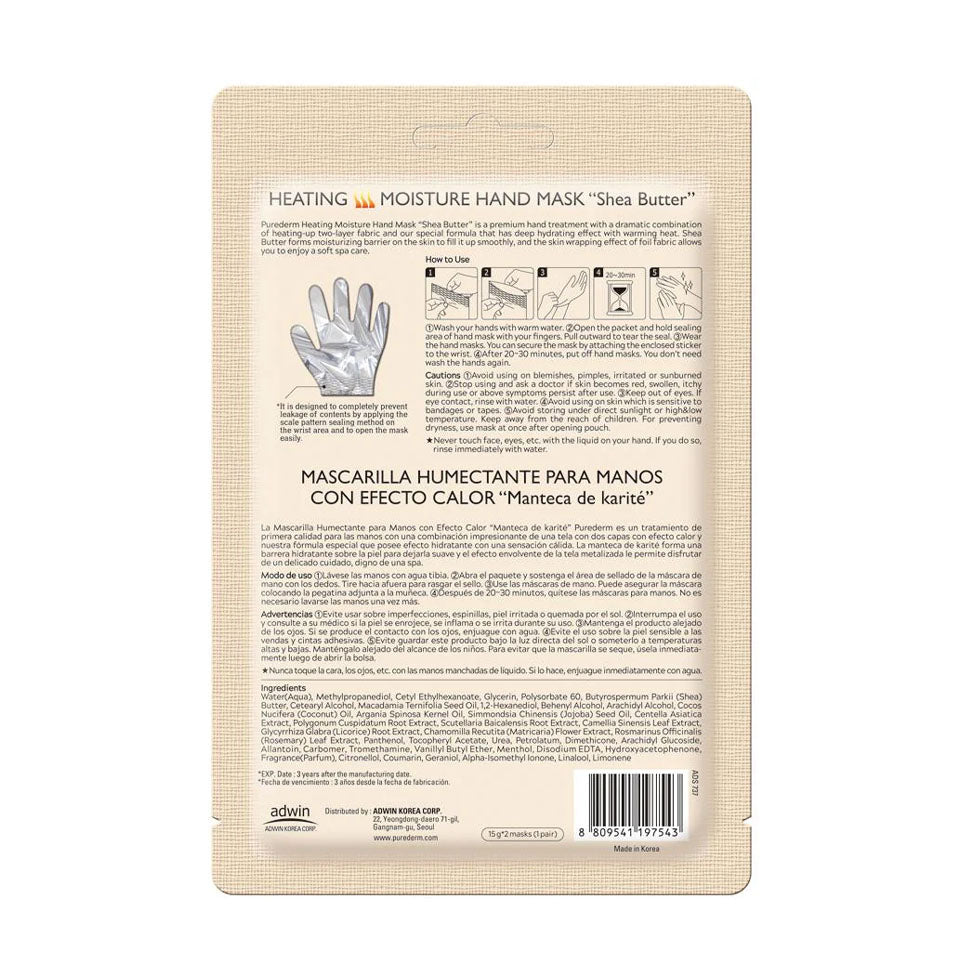 Purederm Heating Moisture Hand Mask Shea Butter