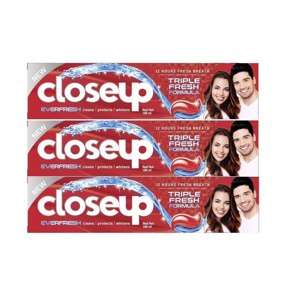 عرض كلوز-اب معجون أسنان تأثير عميق أحمر100 مل ×3 | صيدلية.كوم.