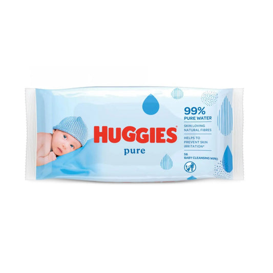 Huggies Pure Baby Wet Wipes Pack of 56 Wipes
