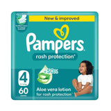 Pampers Rash Protection Taped Diapers Size 4 Pack 60 Count