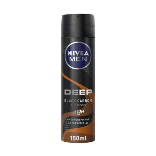 NIVEA Deep Black Carbon Espresso 48H Men's Deodorant Spray 150 ml