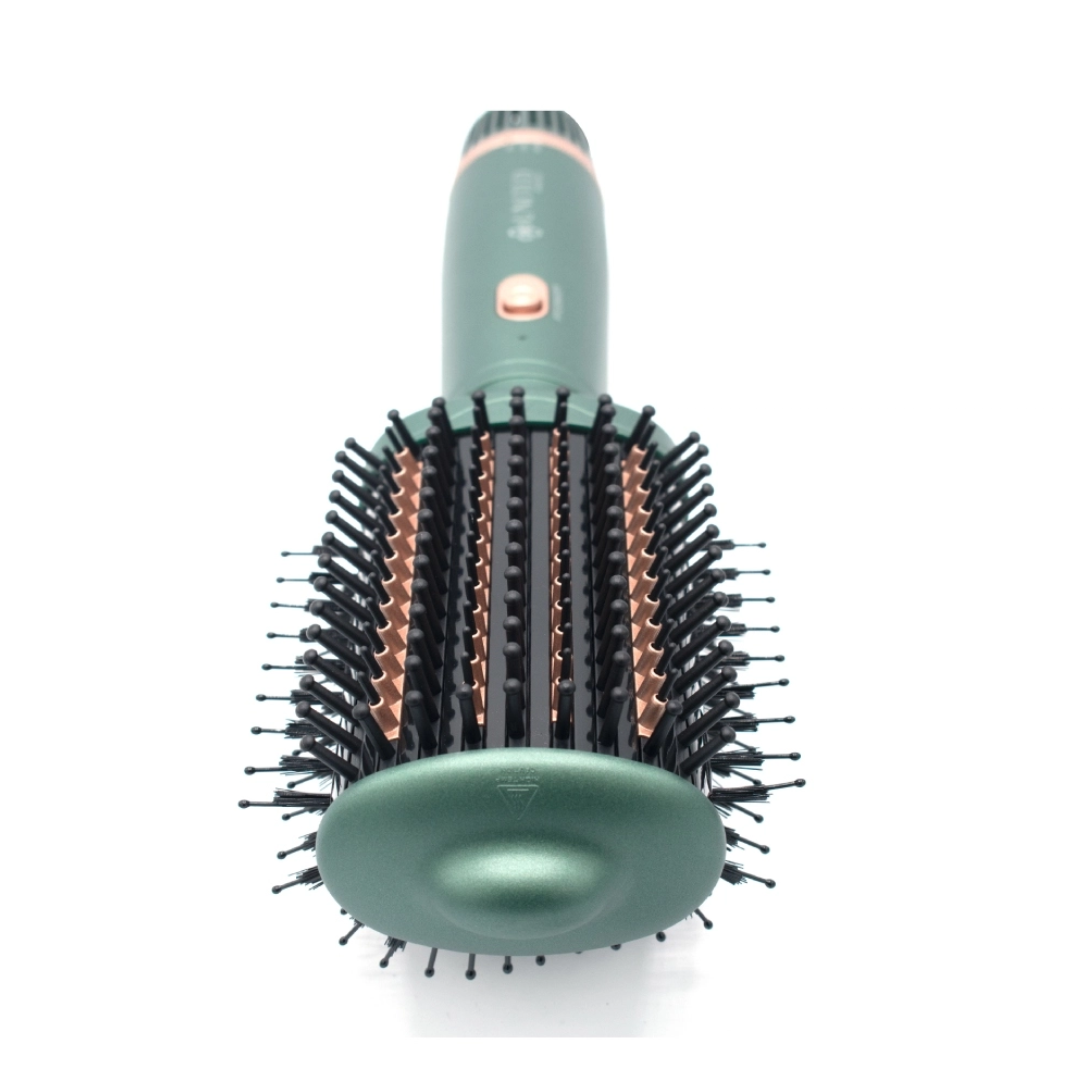 يونايتيد فرشاة شعر حراري 700 مصففة ومملسة 2 في 1 1000 واط يعمل بتقنية الايونات أخضر | صيدلية.كوم.