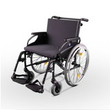 كرسي المونيوم مبطن 52 سم مع يد خلفية للدفع |  صيدلية.كوم.