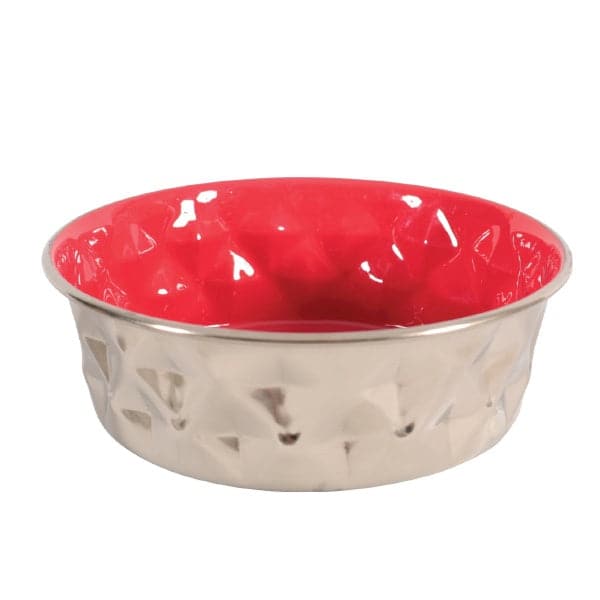 زولكس وعاء أكل ستاينلس نقشة مانع للإنزلاق احمر 2.6 لتر | صيدلية.كوم.