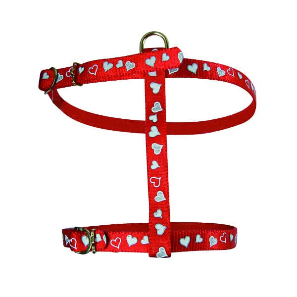زولكس صدرية نايلون للقطط رسمة قلب 10مم - أحمر | صيدلية.كوم.