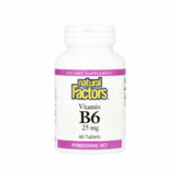 ناتشورال فاكتورز فيتامين B6 بتركيز 25 ملغ 60 قرص