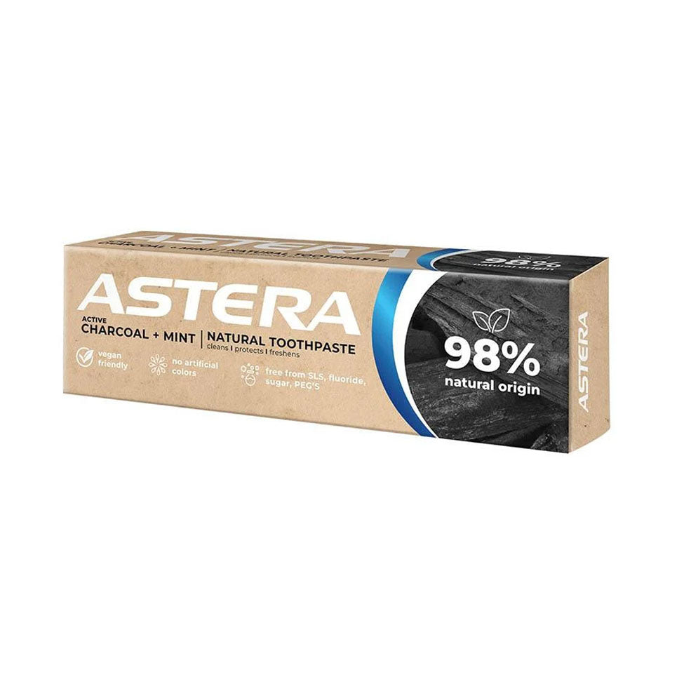 معجون الأسنان بالفحم الطبيعي والنعناع من استيرا 75 مل | صيدلية.كوم.
