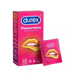 Durex condoms, ribbed and dotted to excite both, 12 pieces