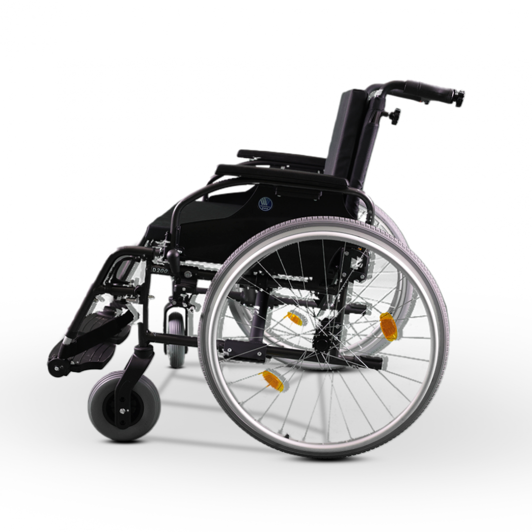 كرسي المونيوم مبطن 52 سم مع يد خلفية للدفع |  صيدلية.كوم.