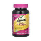 ناتشرز واي ألايف حلوى مكمل غذائي للشعر والبشرة والأظافر نكهة الفراولة 60 قطعة.