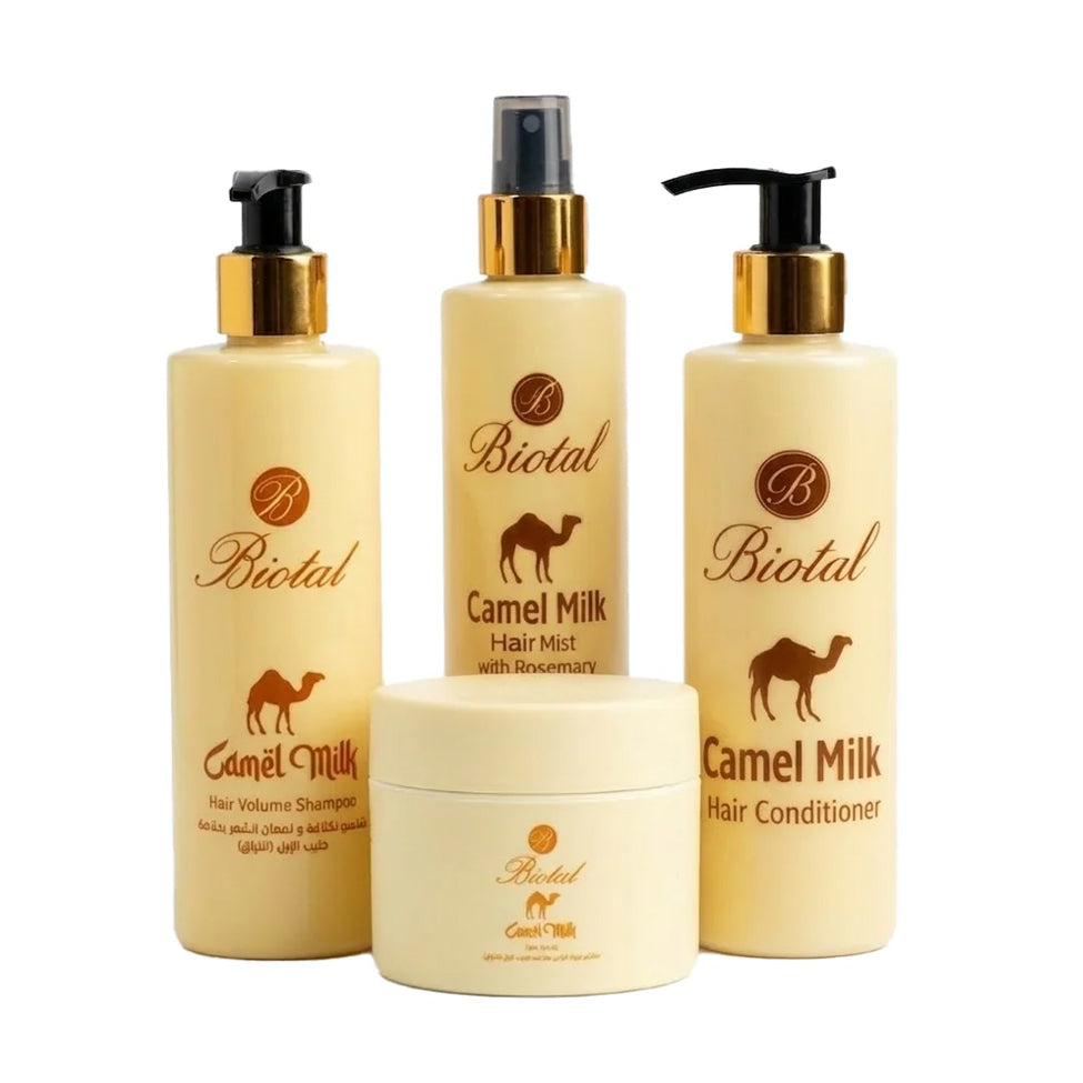 Biotal The Camel Milk Hair Care Set Includes Shampoo And Conditioner And Hair Tonic And Scalp Scrub