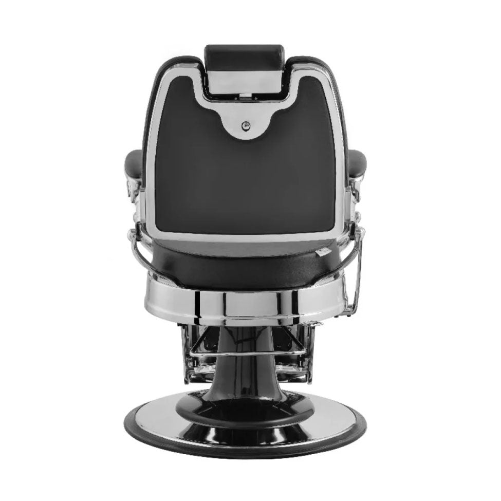 كرسي حلاقة رجالي لون اسود مع حديد فضي | صيدلية.كوم.