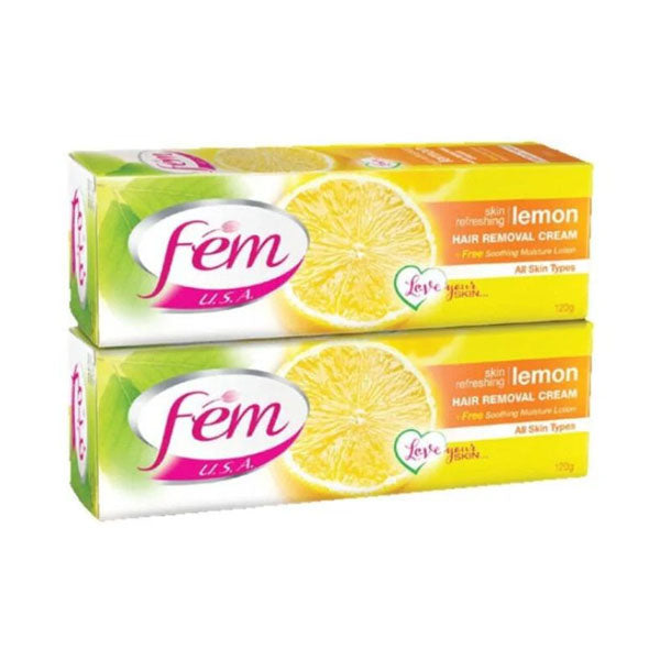كريم فيم إزالة شعر للبشرة الدهنية بخلاصة الليمون 2× 120 جم | صيدلية.كوم.