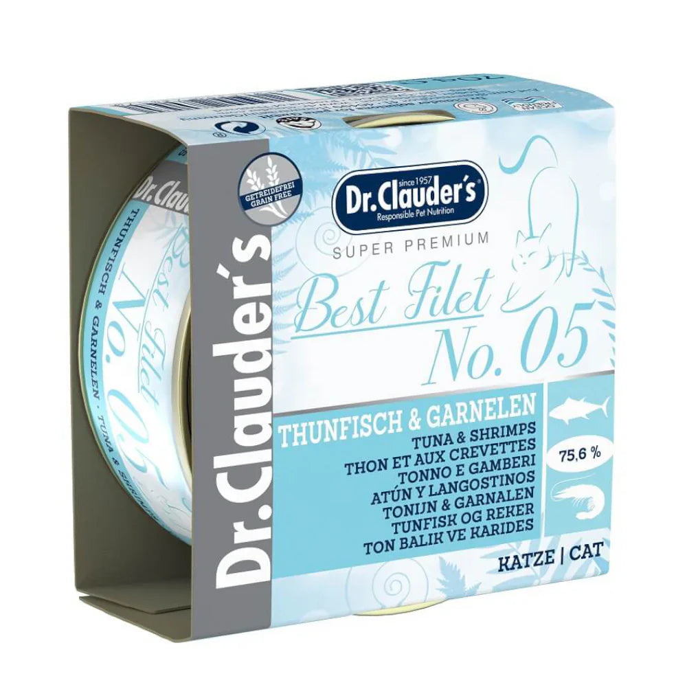 د. كلاودرز طعام رطب للقطط البالغة بنكهة التونة والجمبري 70 جم |  صيدلية.كوم.