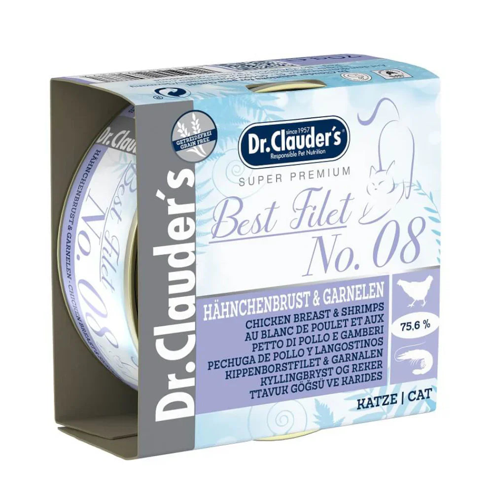 د. كلاودرز طعام رطب للقطط البالغة الدجاج والجمبري 70 جم |  صيدلية.كوم.