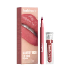 Huda Beauty Make Out Sesh Duo Lip Kit in Nude Pink shades