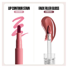 Huda Beauty Make Out Sesh Duo Lip Kit in Nude Pink shades