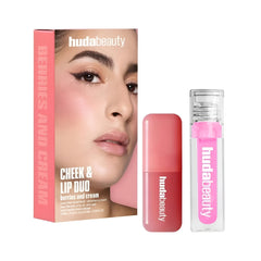 Huda Beauty Cheek & Lip Duo Makeup Set Berries And Cream