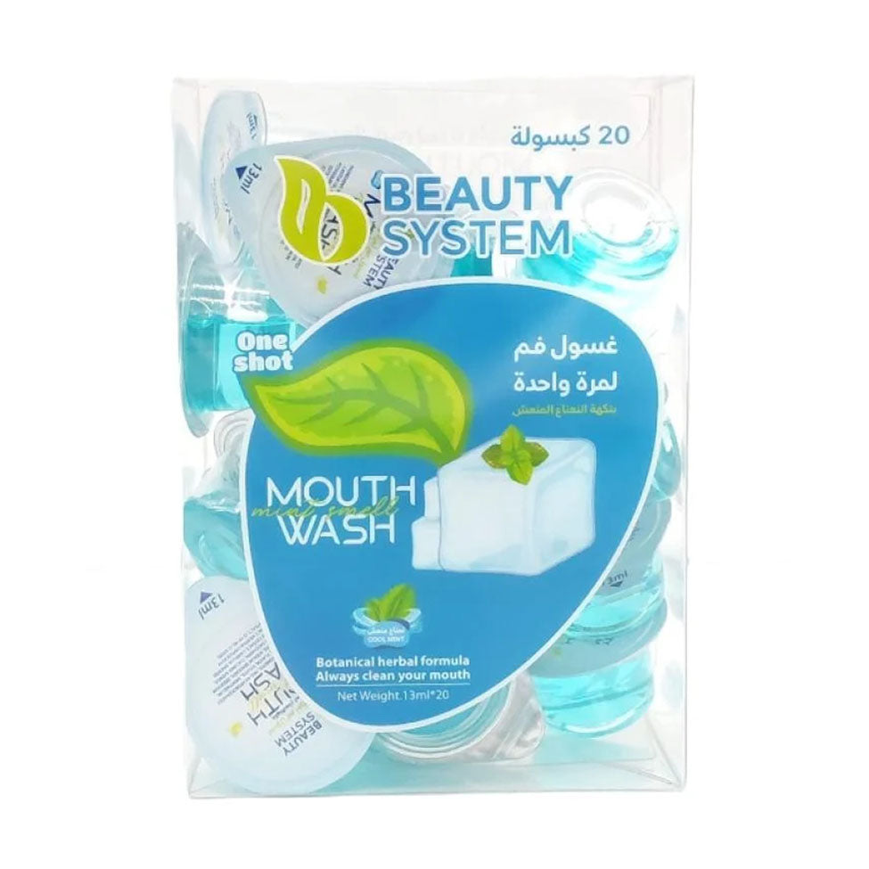 Beauty System Refreshing Mint Mouthwash Capsules 20 Capsules × 13 Ml