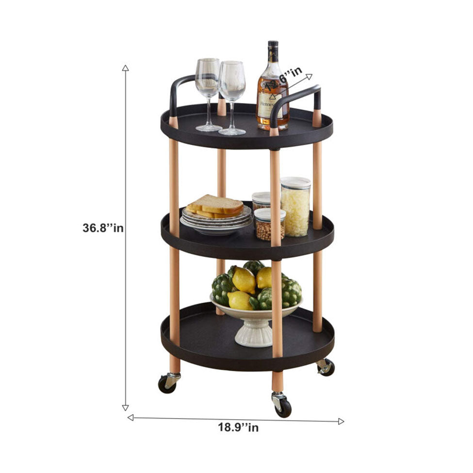 عربية مشاغل دائرية 3 ادوار لون اسود مع ذهبي | صيدلية.كوم.