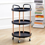 عربية مشاغل دائرية 3 ادوار لون اسود مع ذهبي | صيدلية.كوم.