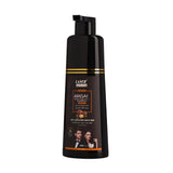 Laser White Shampoo Hair Dye with Argan Oil Black Brown 200 ml