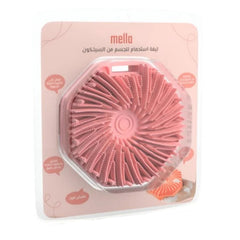 ميلا فرشاة لتقشير الجسم من السيليكون بمقابض مضادة للانزلاق وردي