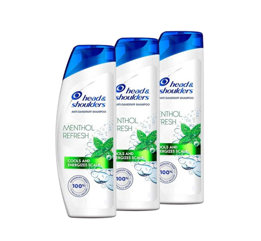 عرض هيد اند شولدرز شامبو ضد القشرة منعش بالنعناع الطبيعي 400 مل ×3 |  صيدلية.كوم.