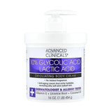 كريم تقشير الجسم حمض الجليكوليك بنسبه 10% & حمض اللاكتيك من ادفانسد كلينكالز 454 جرام | صيدلية.كوم.