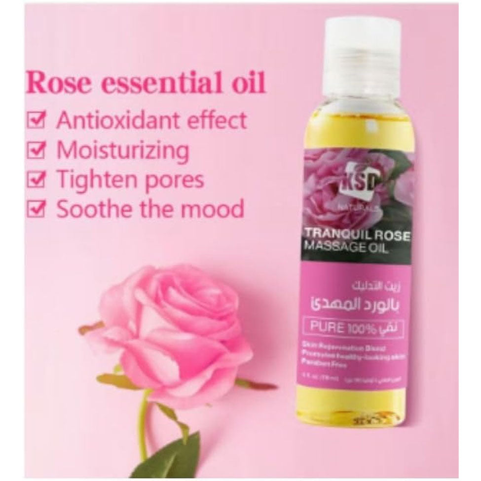 3- زيت التدليك بالورد المهدئ من كي إس دي 118 مل