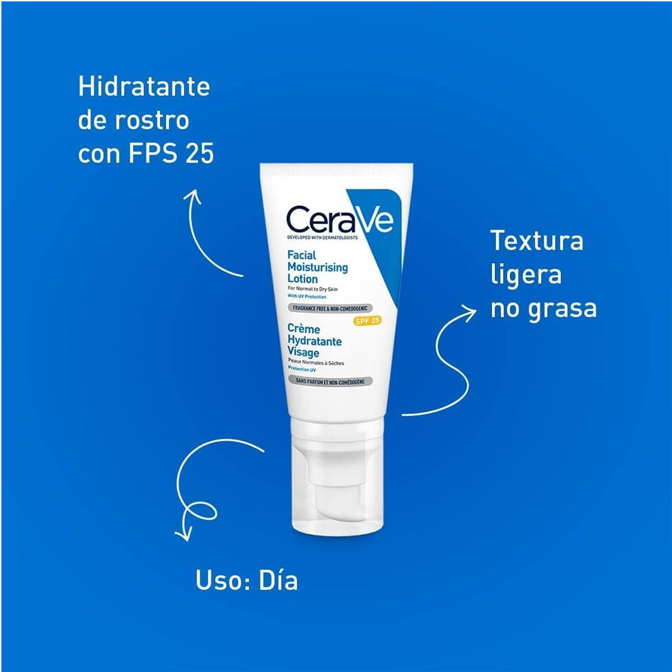 سيراف لوشن مرطب للوجه SPF25 للبشرة العادية إلى الجافة