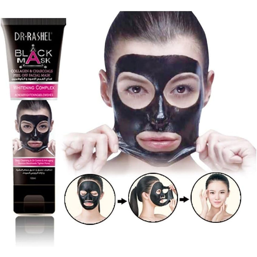 قناع الوجه بالفحم الأسود و الكولاجين 100 مل من دكتور راشيل | صيدلية.كوم.
