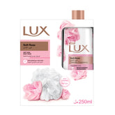 Lux Soft Rose Shower Gel 250 ml with Loofah