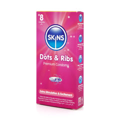 Skins Dots & Ribs Condom 8 Pieces