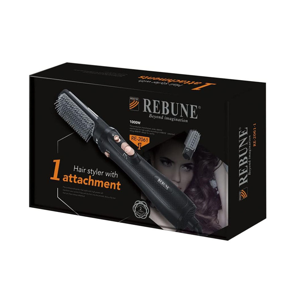 مصفف احترافي للشعر RE-2061-1 مع ملحق واحد لون أسود من ريبون | صيدلية.كوم.
