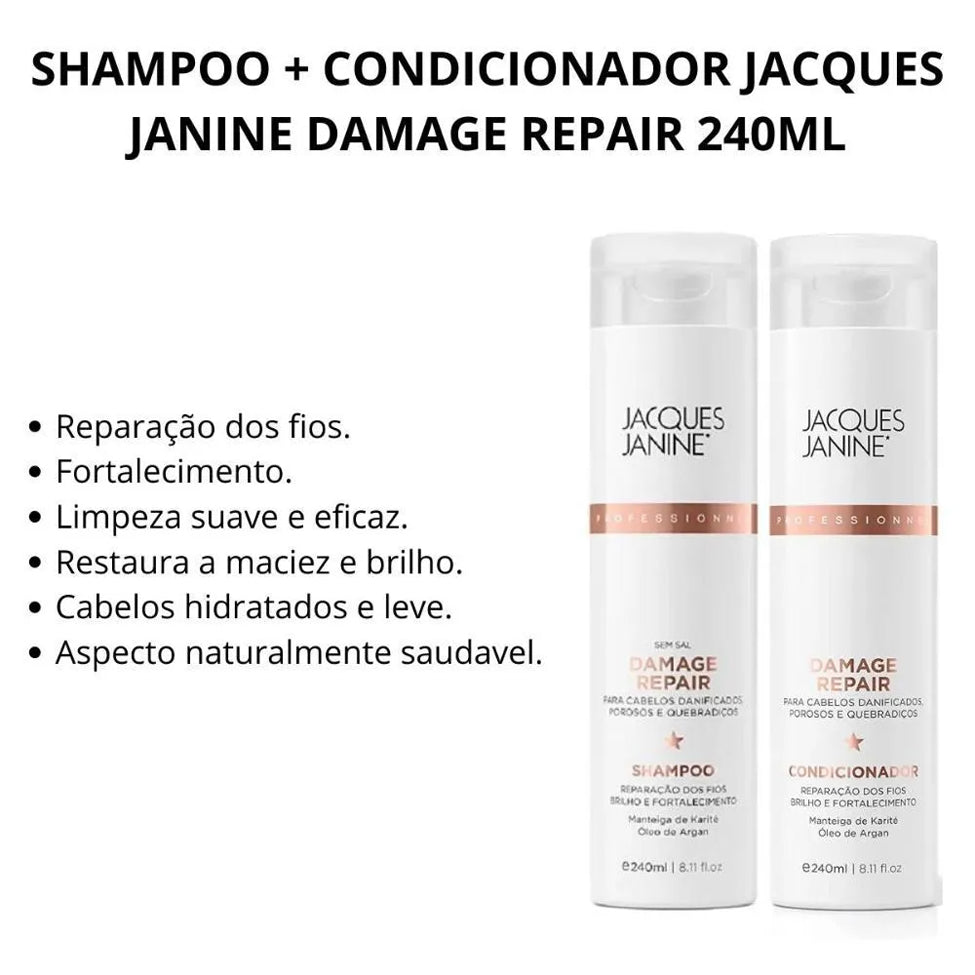 Jacques Janine Daily Care Hair Shampoo for Repairing Damaged Hair 240 ml