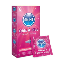 Skins Dots & Ribs Condom 8 Pieces