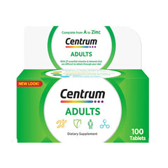 سنتروم مكمل غذائي متعدد الفيتامينات للبالغين 100 حبة | صيدلية.كوم.