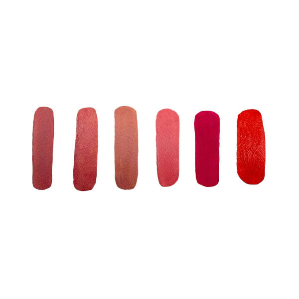 ذا بالم احمر شفاه سائل مميت مات هيوجز لونق لاستينق طقم من 6 ارواج اصدار 14.