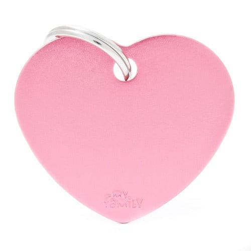 ماي فاميلي قلادة قلب كبير من الألومنيوم الوردي | صيدلية.كوم.