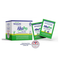 Strepwells Alka Pro Effervescent Strips with Stevia 20 Sachets
