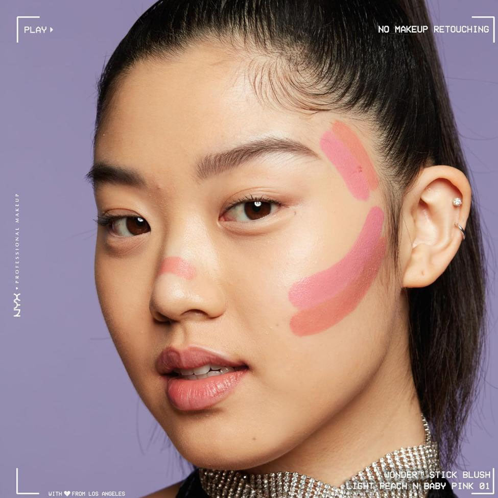 ان واي اكس احمر الخدود وندر ستيك 01 لايت بيتش + بيبي بينك | صيدلية.كوم.