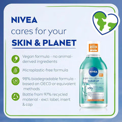 Nivea Micellar Water Makeup Remover 400 ml Clear Up +5% Serum