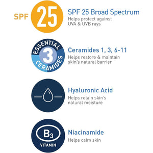 سيراف لوشن مرطب للوجه SPF25 للبشرة العادية إلى الجافة