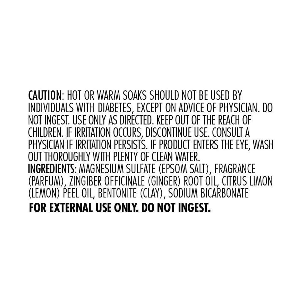 محلول نقع ملح إبسوم النقي لإزالة السموم والتنشيط بالزنجبيل والطين 1.36 كجم من دكتور تيلز |  صيدلية.كوم.